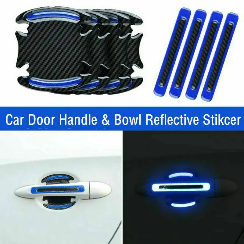 Car Door Handle Reflective Protection Sticker Set – 8 Pcs Anti-Scratch