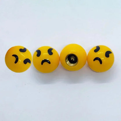 4Pcs/Set Smiley Ball Tire Valve Caps
