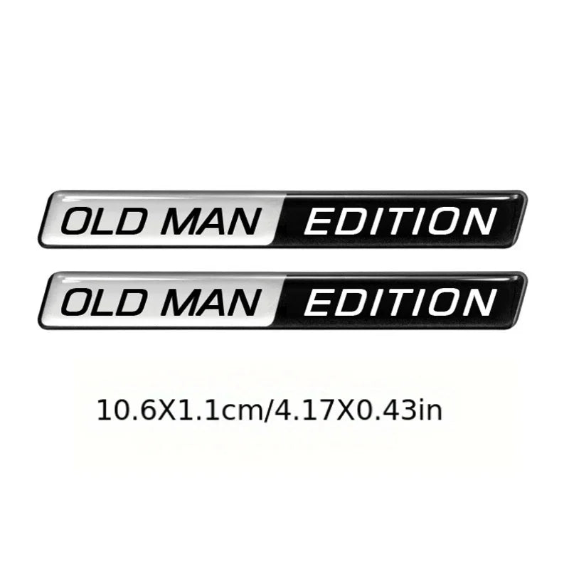 2-Piece 3D Car Emblem Sticker Set