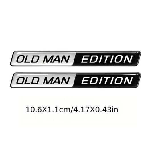 2-Piece 3D Car Emblem Sticker Set