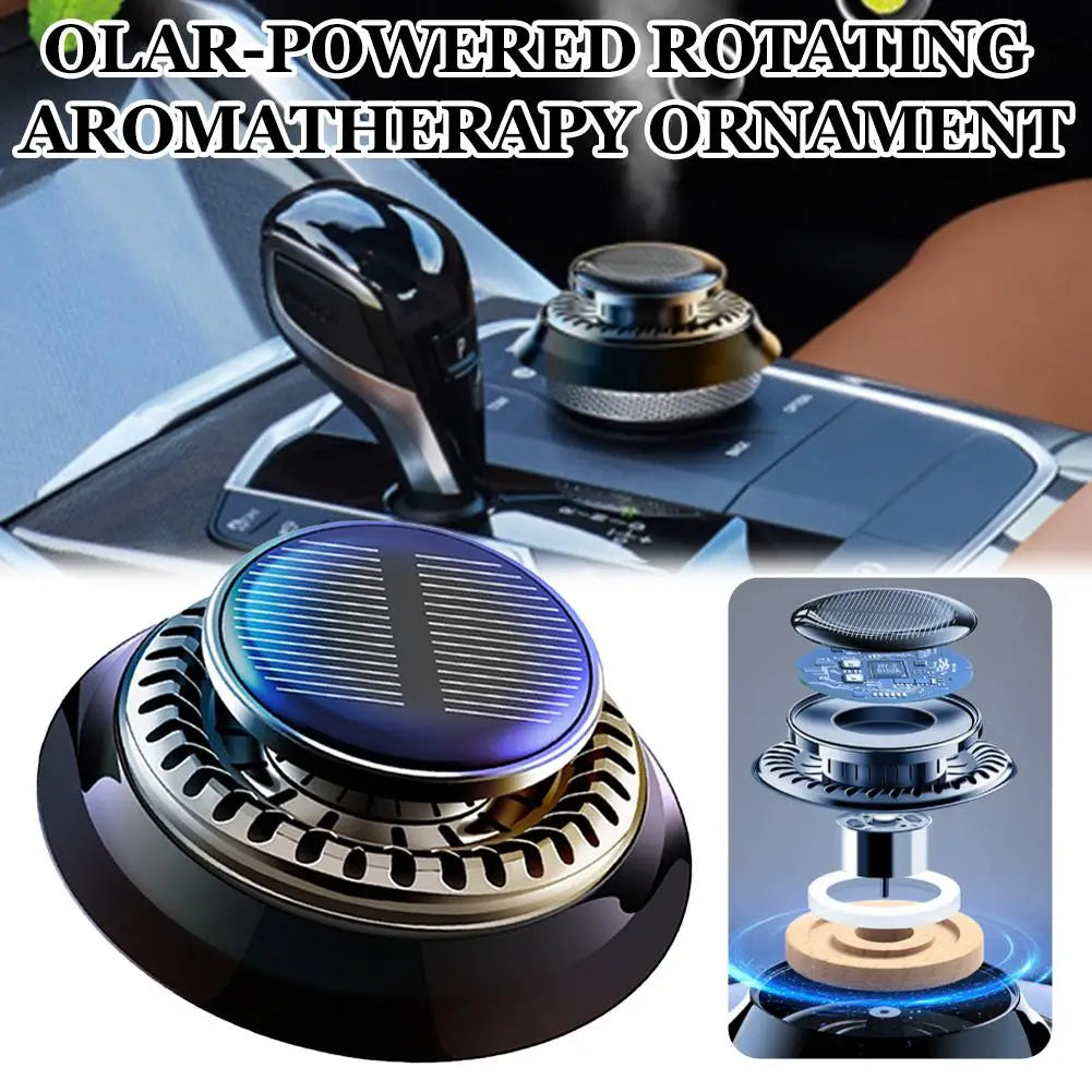 Solar-Powered Rotating Car Aromatherapy Diffuser