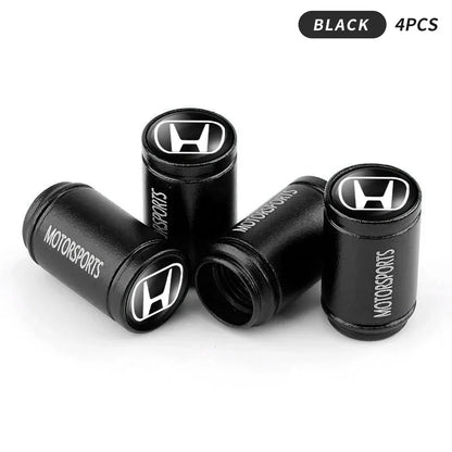 3D Aluminum Alloy Tire Valve Dust Caps – Car Wheel Accessories (4 pcs)