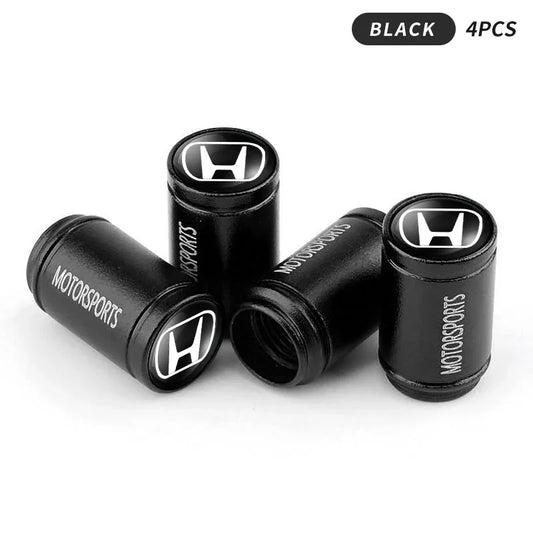3D Aluminum Alloy Tire Valve Dust Caps – Car Wheel Accessories (4 pcs)