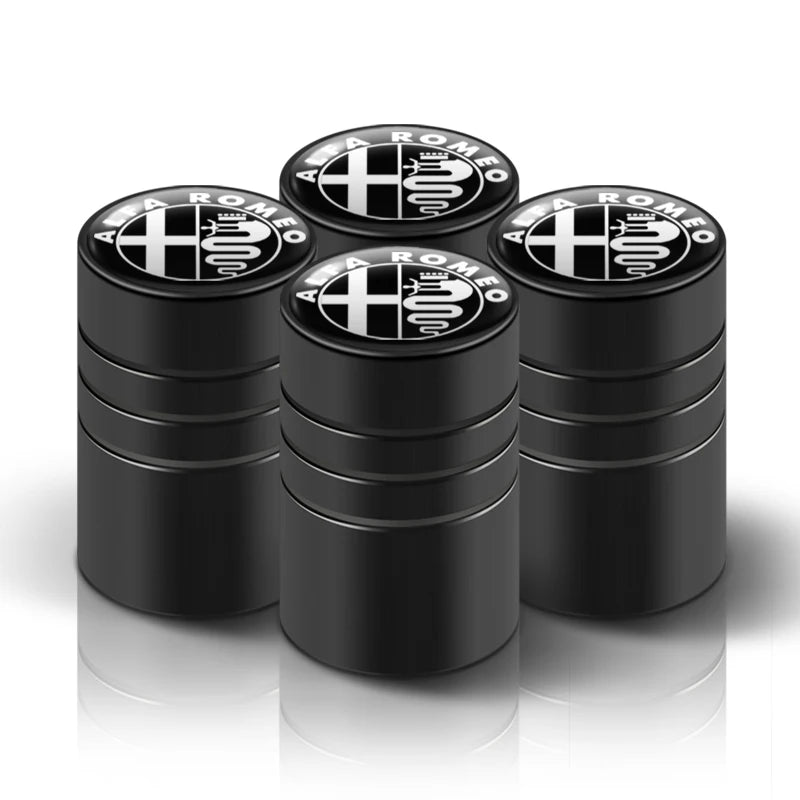 3D Aluminum Tire Valve Caps – Car Wheel Accessories (Set of 4)