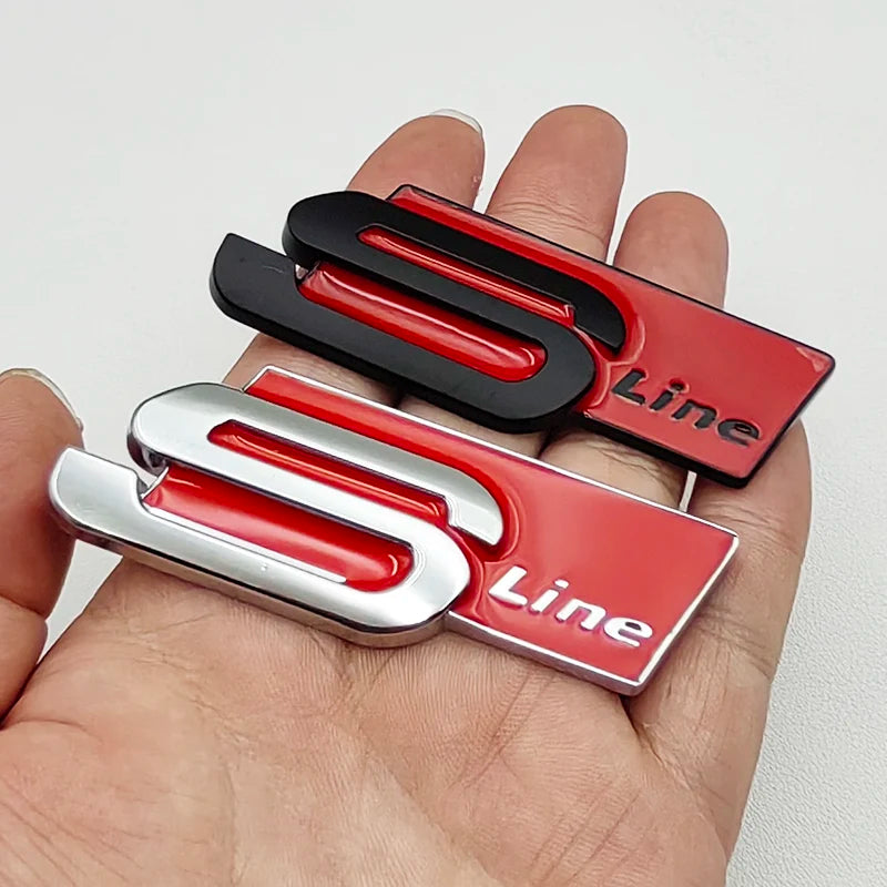 S Line Style 3D Metal Car Emblem