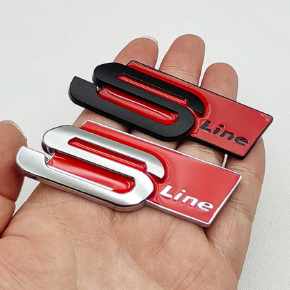 S Line Style 3D Metal Car Emblem