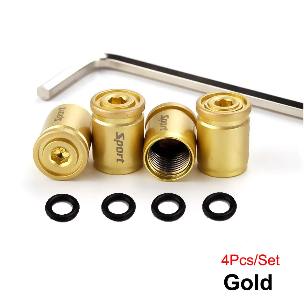 Zinc Alloy Valve Stem Caps for Cars - Sport Style Set of 4