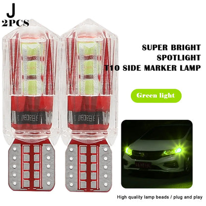 T10 LED Car Bulbs - 2-Piece Color Accent Set