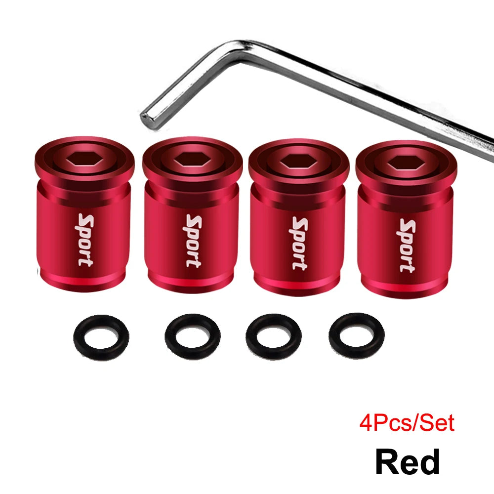 Zinc Alloy Valve Stem Caps for Cars - Sport Style Set of 4