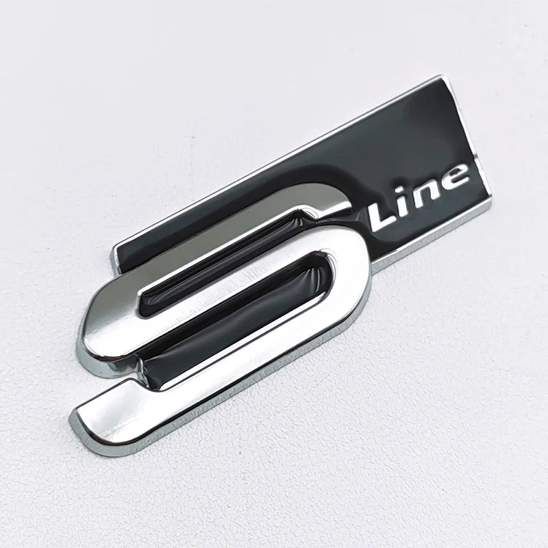S Line Style 3D Metal Car Emblem