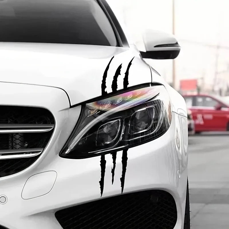 Ghost Claw Scratch Car Headlight Sticker – Dazzling Decal