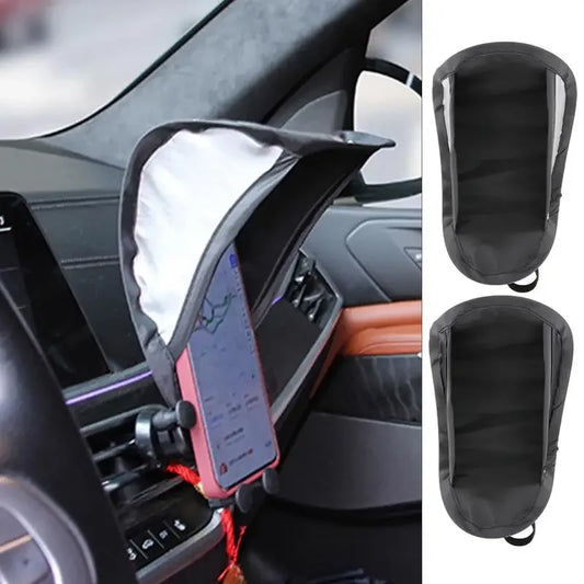Car Phone Sun Shield – Silver Coated UV & Glare Blocker