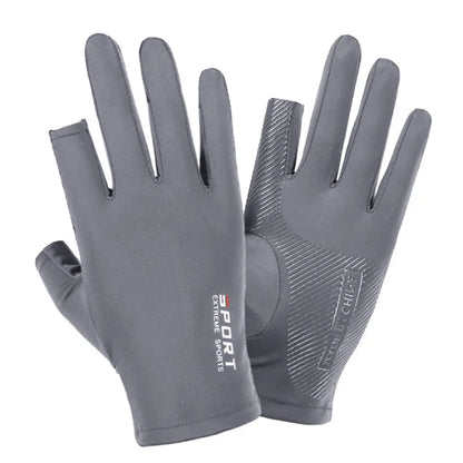Ice Silk Driving Gloves – UV Protection, Anti-Slip, Unisex