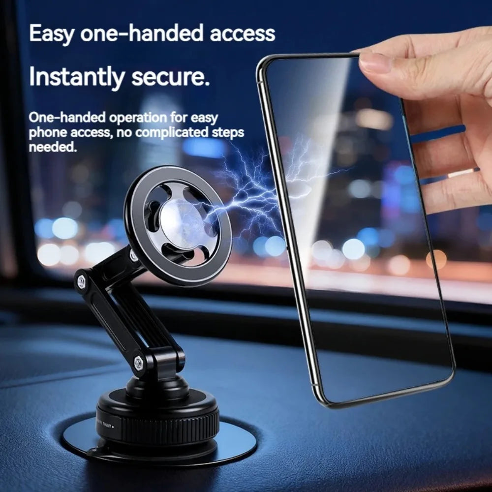 Universal Vacuum Suction Magnetic Phone Holder 360° Foldable Mount