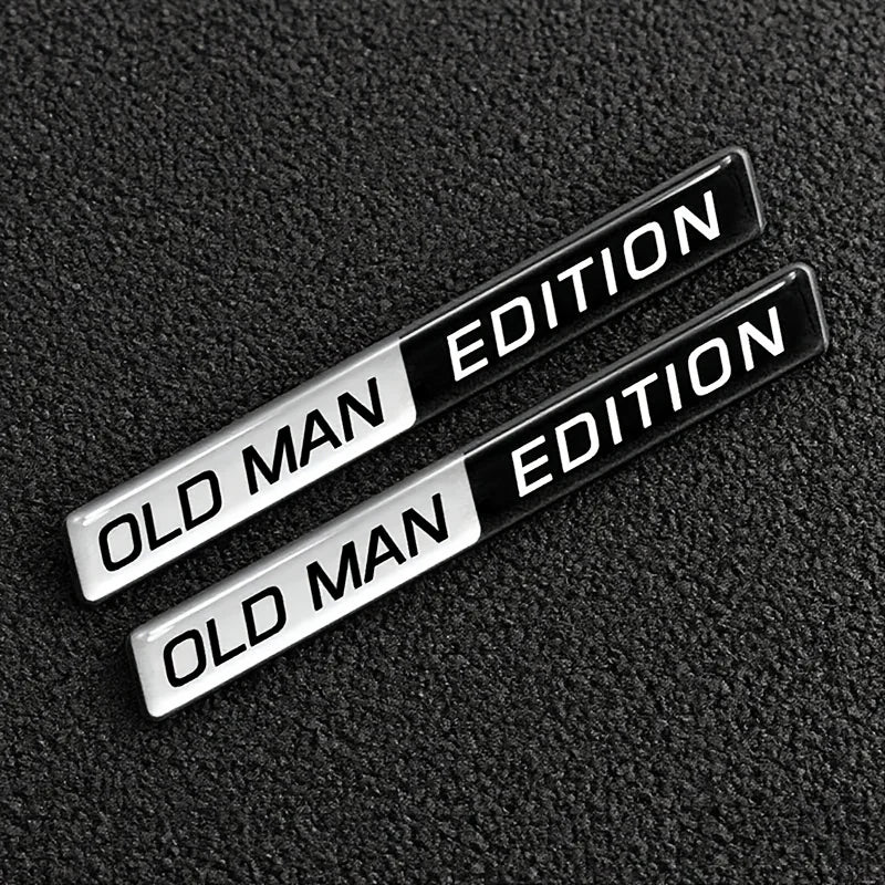 2-Piece 3D Car Emblem Sticker Set