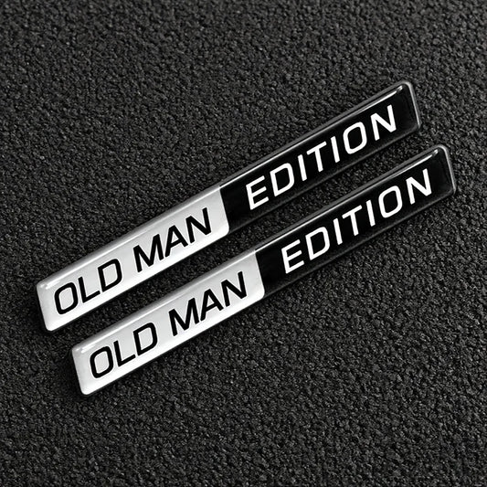2-Piece 3D Car Emblem Sticker Set