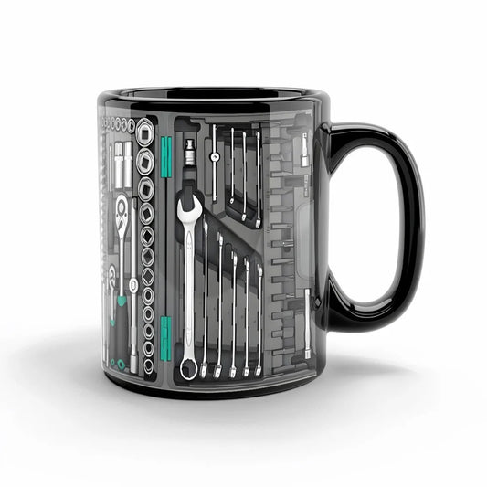 Keramiktasse Werkzeugkasten-Design