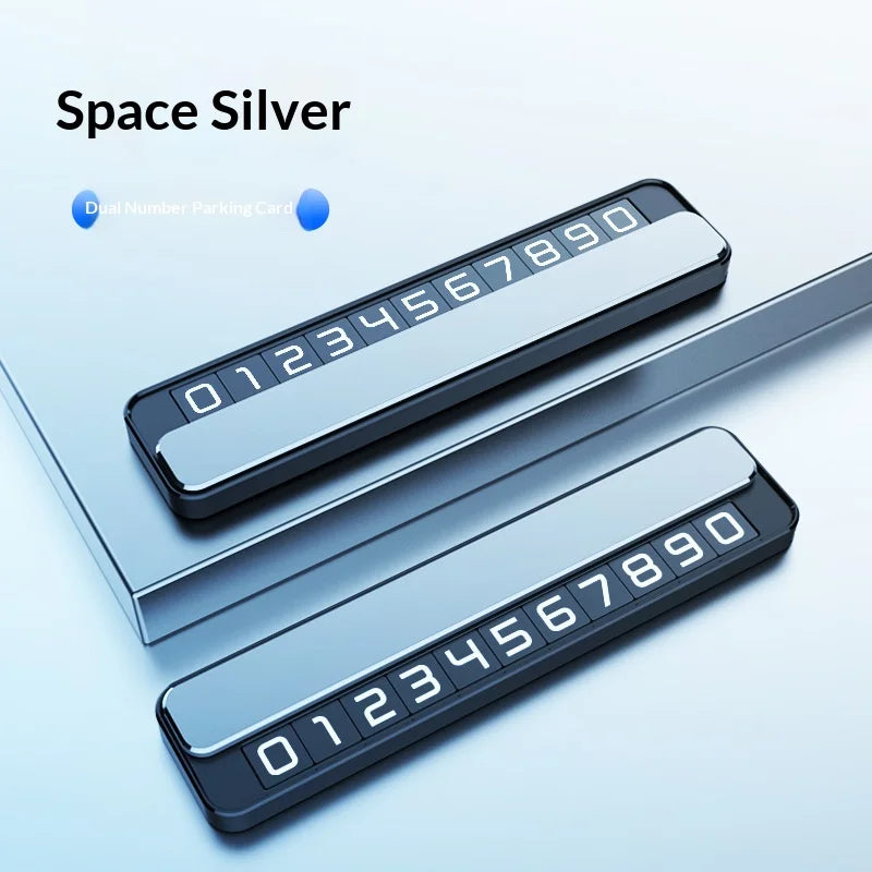Dual Number Temporary Parking Card with Slide Cover