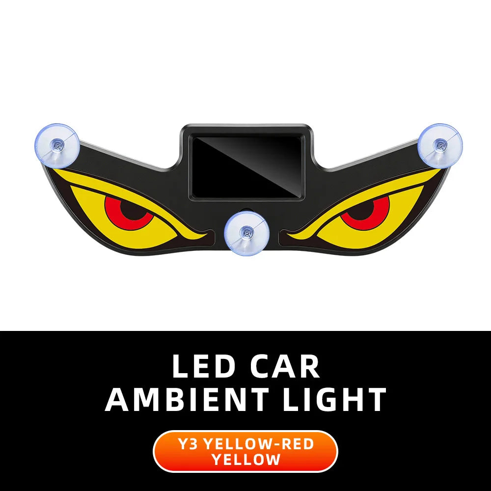 Solar Car Ambient Light – Wireless LED Eye Lamp with Suction Cup