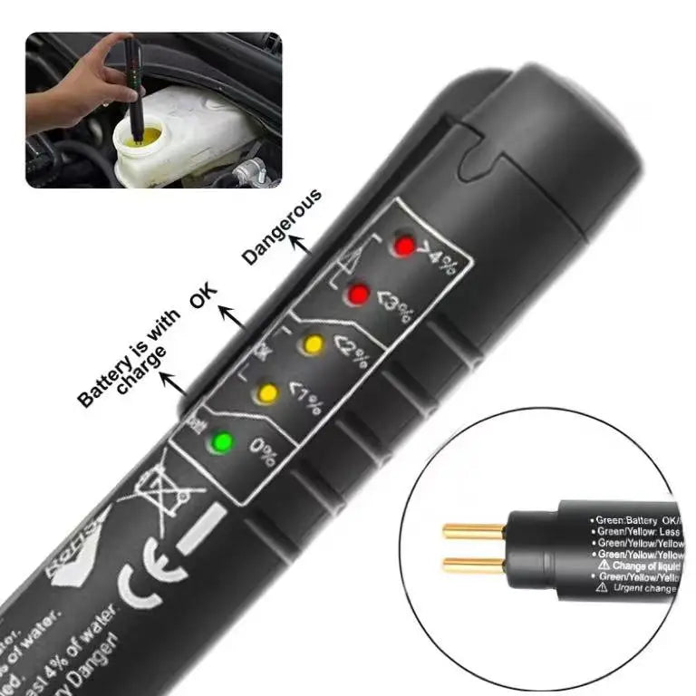 Brake Fluid Tester Pen – 5 LED DOT 3 & DOT 4 Analyzer
