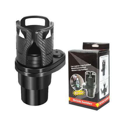 Rotating Car Cup Holder Double-Layer Center Console Organizer