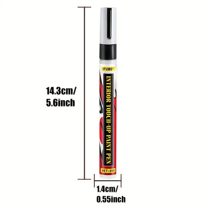 Car Interior Paint Repair Pen - Black Touch-Up for Scratches on Dashboard, Steering Wheel & Leather