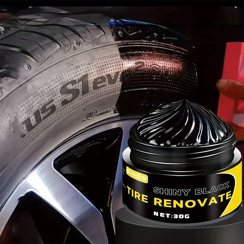 Black Shiny Tire Wax