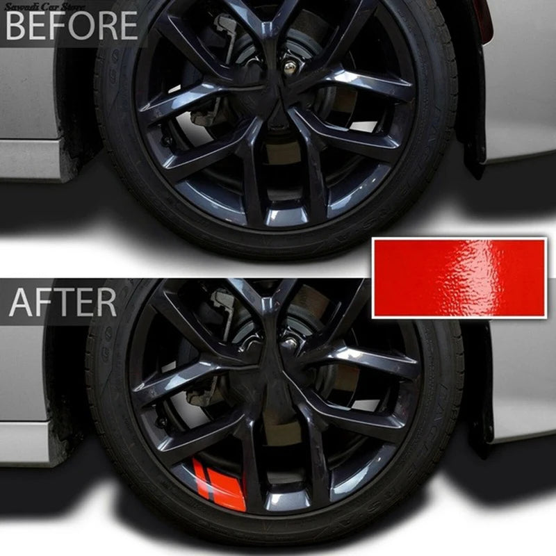 Reflective Car Wheel Hub Decal Stickers – 6 Pcs Rim Decals