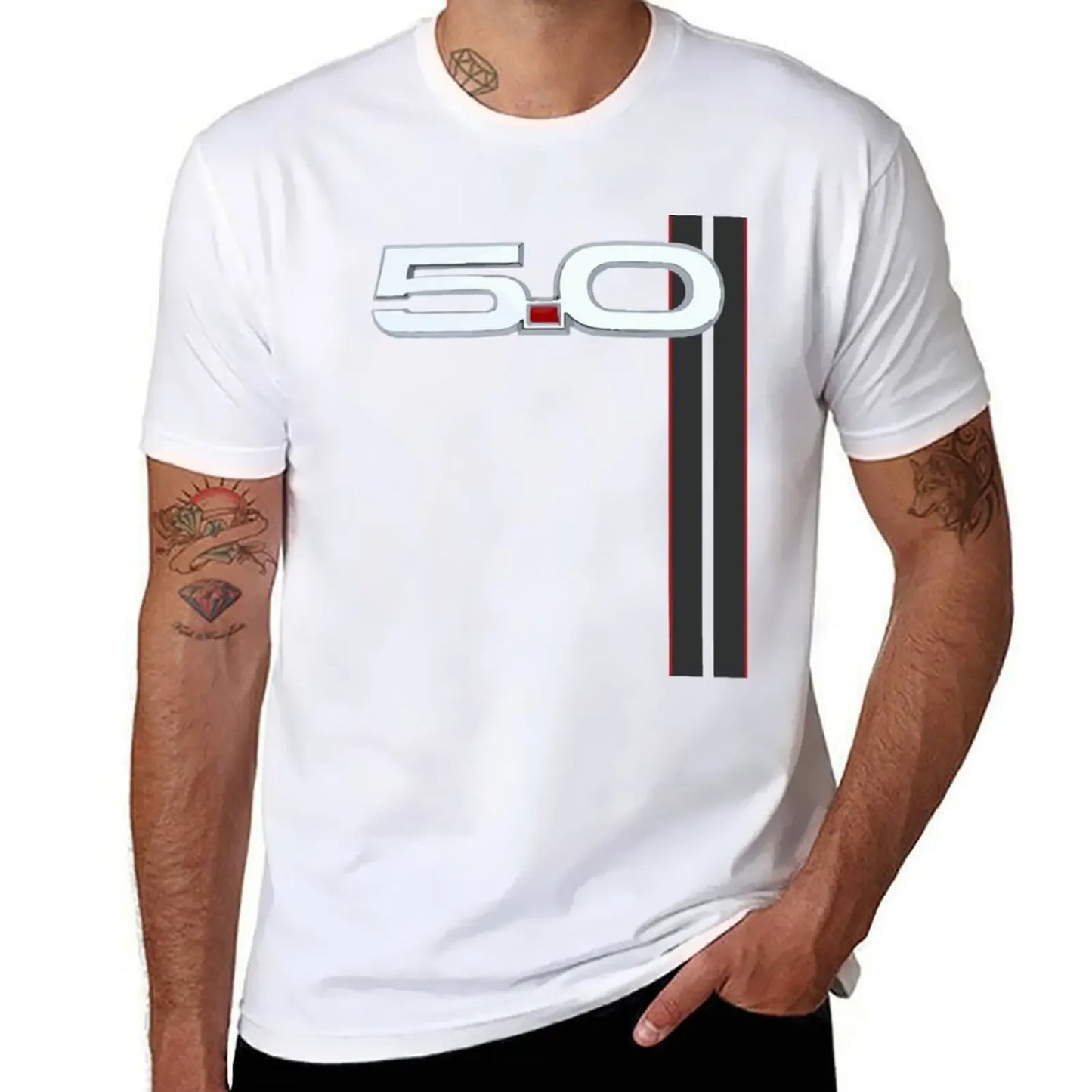 Racing Stripes Graphic T-Shirt | V8 GT Muscle Car Tee