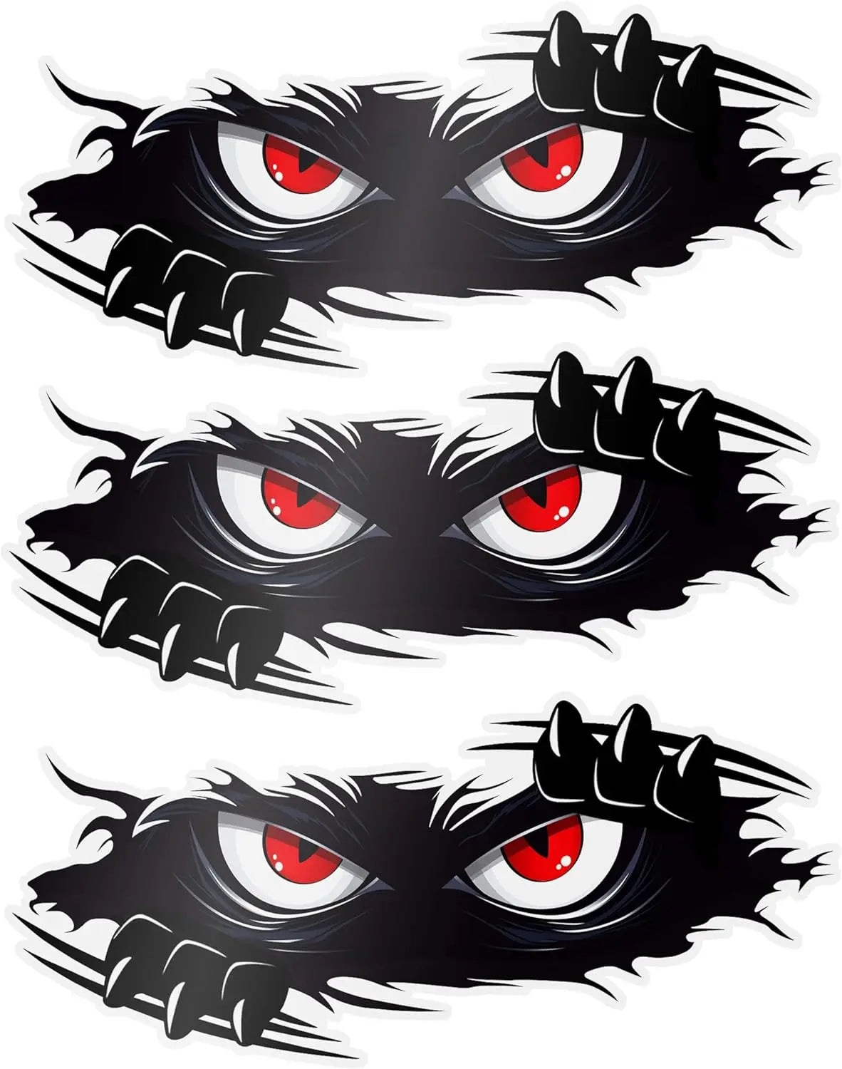 3-Piece Car Body Sticker Set - Waterproof 3D PVC Decals