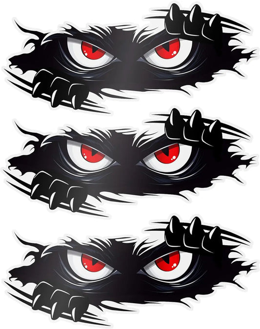 3-Piece Car Body Sticker Set - Waterproof 3D PVC Decals