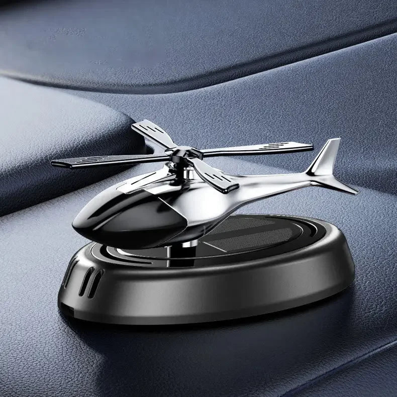 Solar Rotating Helicopter Car Air Freshener – Dashboard Diffuser