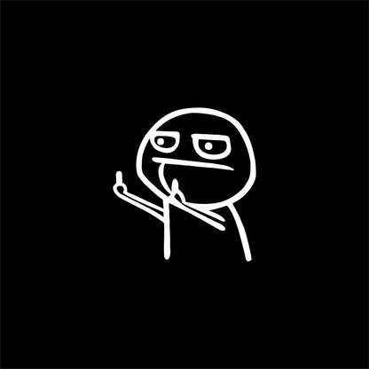 Funny Middle Finger Reflective Car Sticker – Vinyl Decal