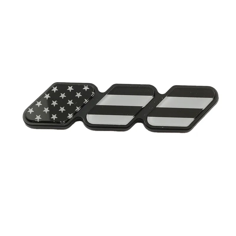 3D Tri-Color Front Grille Emblem Sticker – Car Badge Decal
