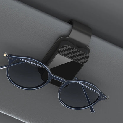 Car Sun Visor Sunglasses Clip Holder with Carbon Fiber Detail