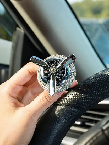 Luxury Rhinestone Rotating Car Air Freshener