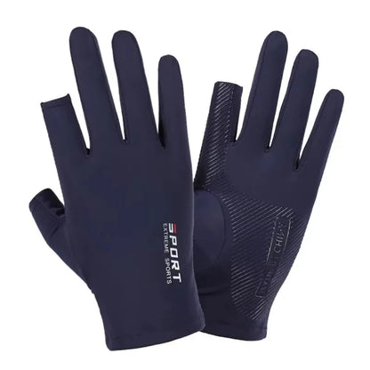 Ice Silk Driving Gloves – UV Protection, Anti-Slip, Unisex