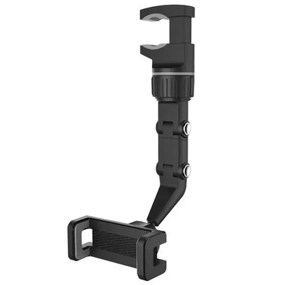 Rearview Mirror Phone Holder with Long Adjustable Arm & 360° Rotation