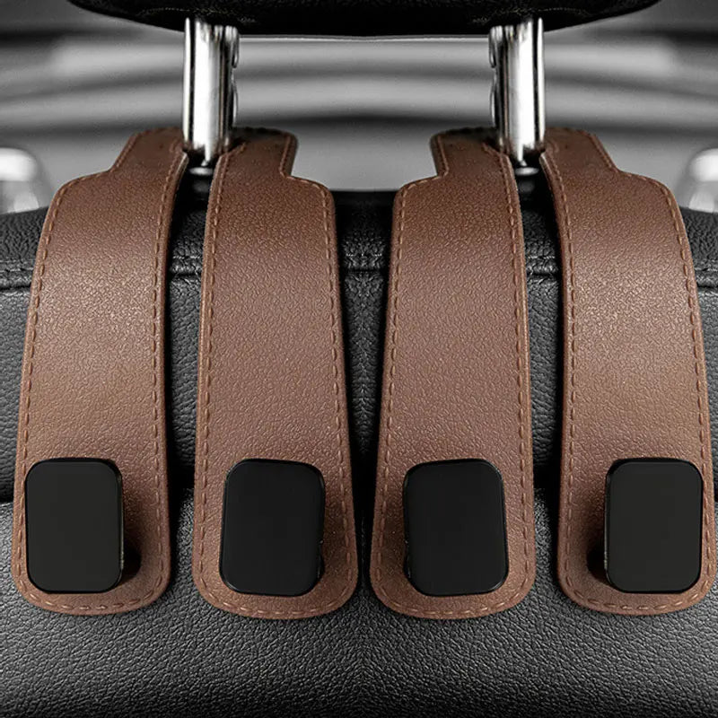 Car Headrest Hooks | 2-Piece Bag Hanger Set