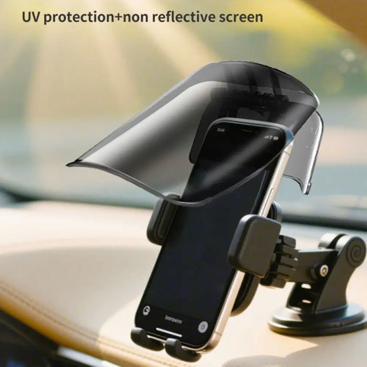 Phone Mount Sun Shade Visor – Anti-Glare Rain Shield for Motorcycle & E-Bike