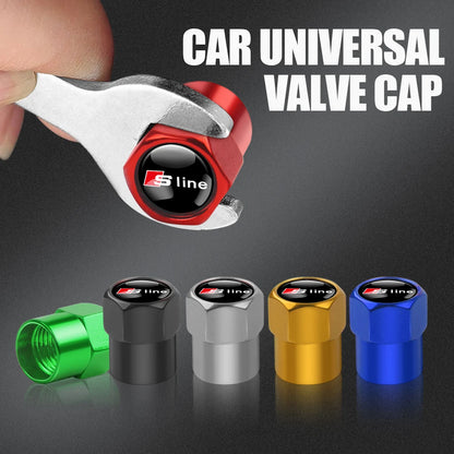 4Pcs Metal Valve Cap Sline Style