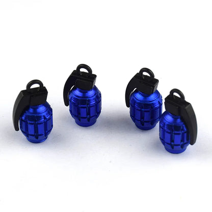 4PCS Grenade Style Tire Valve Caps
