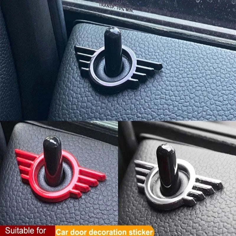Metal Door Button Decoration Sticker - Interior Accent Trim