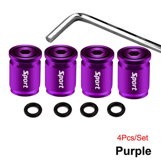 Zinc Alloy Valve Stem Caps for Cars - Sport Style Set of 4