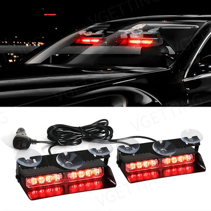 2-in-1 LED Strobe Light Bar - 12V Front Warning Light