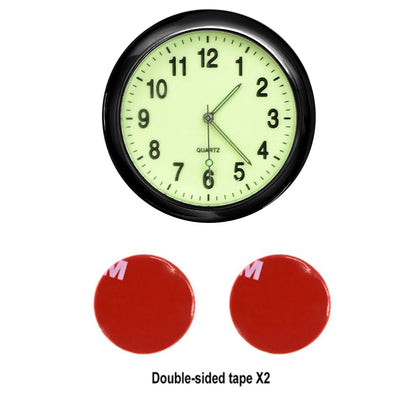 Mini Car Clock – Stick-On Quartz with Sapphire Glass & Luminous Dial