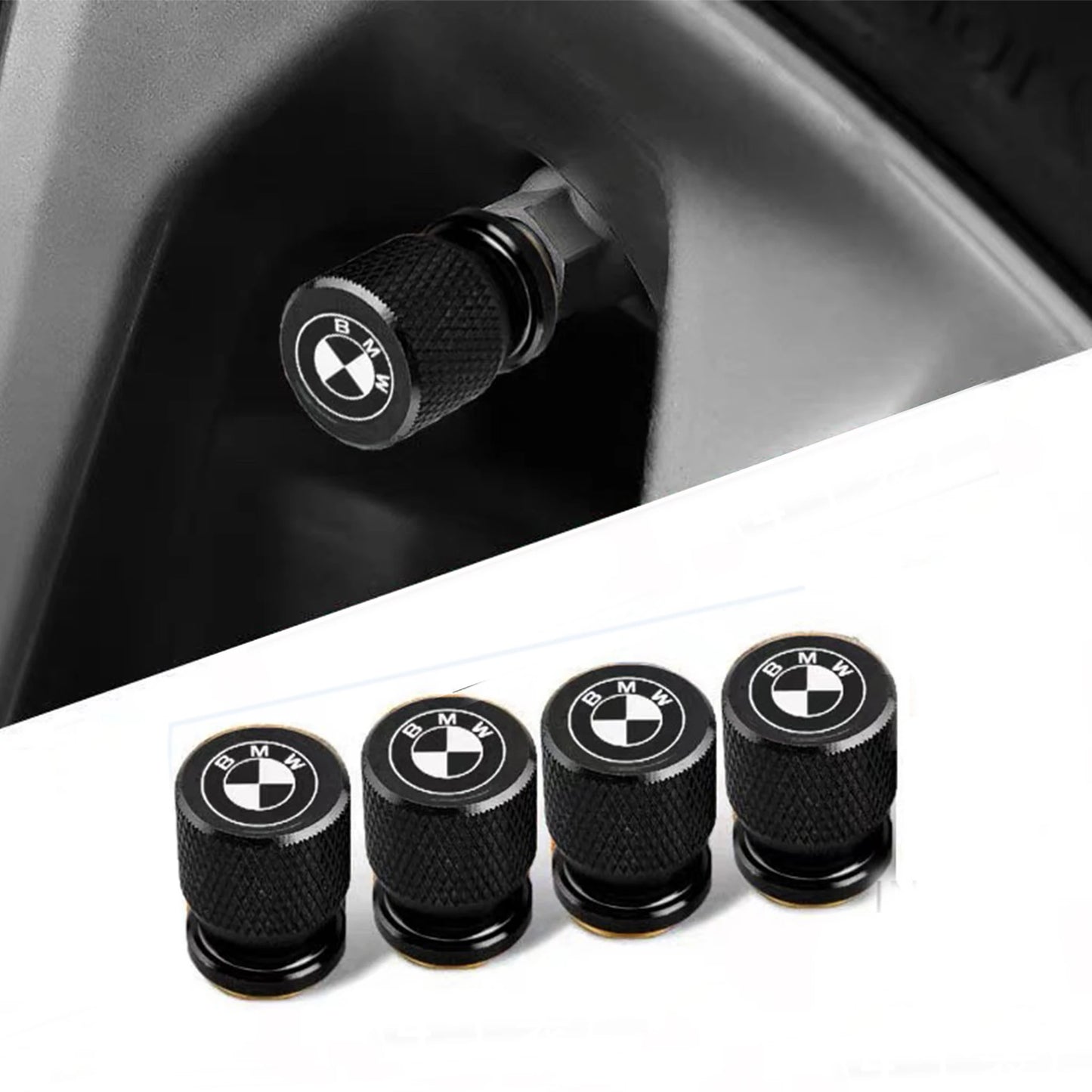 Aluminum Tire Valve Stem Caps – Set of 4 | Dustproof & Waterproof