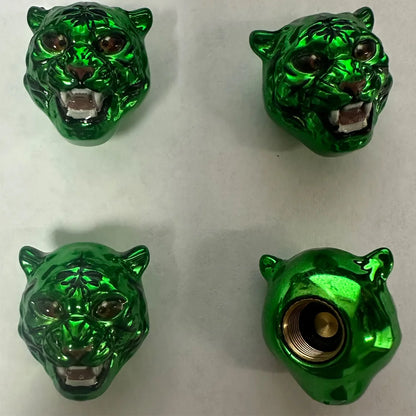 4Pcs Tiger Style Tire Valve Caps 3D