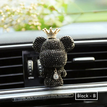 Rhinestone Bear Car Ornaments