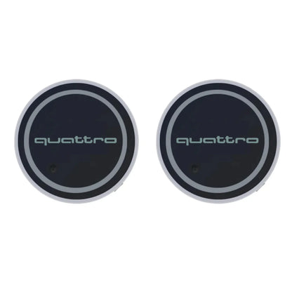 7-Color LED Car Cup Holder Light – Luminous Coaster (Set of 2)